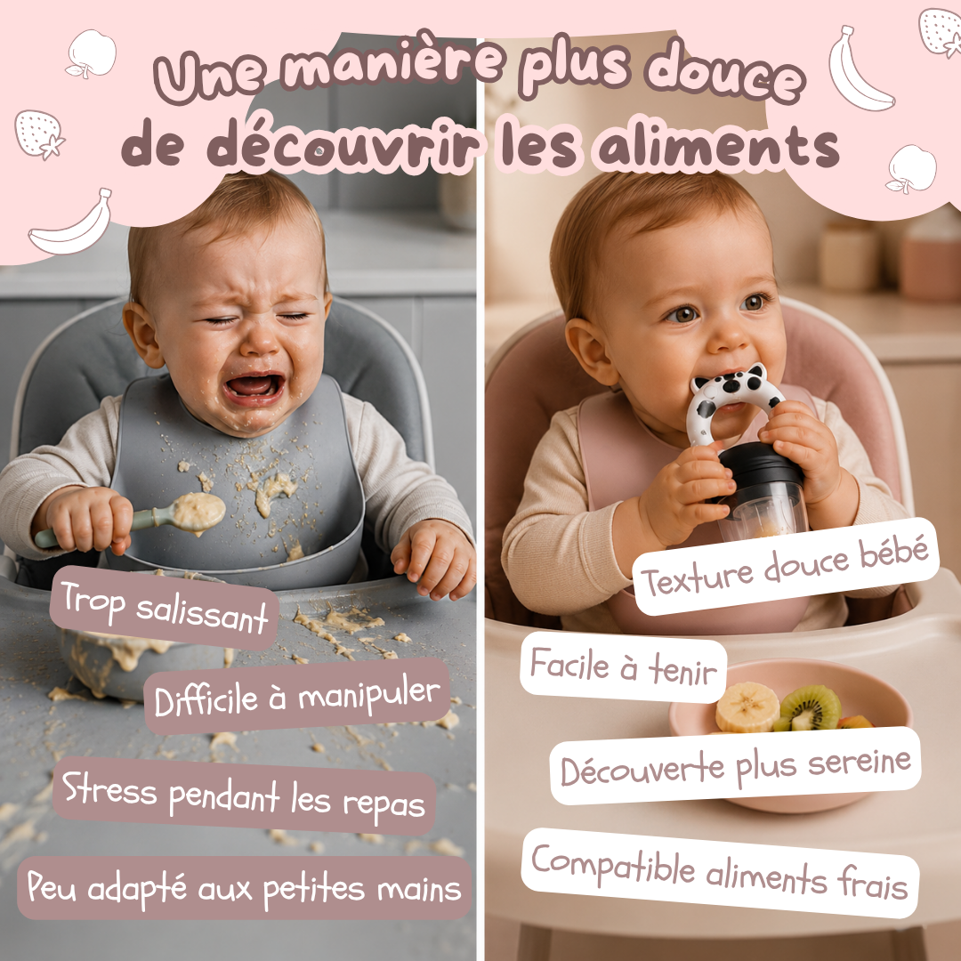 LooliKids — Grignoteur silicone pour la diversification de bébé
